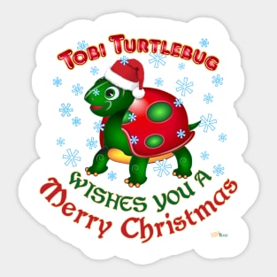 Christmas Turtle Sticker